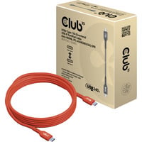 Club 3D Gecertificeerd USB-C kabel Oranje, 4 meter, 240 W