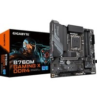 GIGABYTE B760M GAMING X DDR4 socket 1700 moederbord Zwart/grijs, RAID, 2.5 Gb-LAN, Sound, µATX