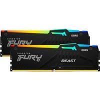 Kingston FURY 64 GB DDR5-5600 (2x 32 GB) Kit werkgeheugen Zwart, KF556C36BBEAK2-64, Beast RGB, EXPO
