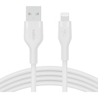 Belkin BOOSTCHARGE Flex USB-A-kabel met Lightning-connector Wit, 3 meter