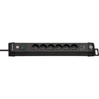 Brennenstuhl Premium-Line stekkerdoos met USB 6-voudig stekkerdoos Zwart