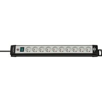 Brennenstuhl Premium-Line 10-voudige stekkerdoos Zwart/lichtgrijs, 10x stekker