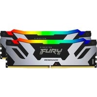 Kingston FURY 32 GB DDR5-6800 Kit werkgeheugen Zwart/zilver, KF568C36RSAK2-32, Renegade Silver, XMP