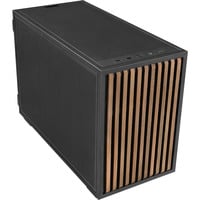 Lian Li B4-mATX mini tower behuizing Zwart/houtkleur | 2x USB-A | 1x USB-C