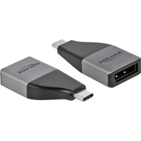 DeLOCK USB-C 3.1 Gen 1 (male) > DisplayPort 4K 60 Hz adapter Grijs/zwart