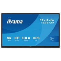 iiyama Prolite TE8613A-B2AG 85.6" 4K Ultra HD Public Display Zwart, HDMI, DisplayPort, Audio, LAN, USB, WiFi-6E, Bluetooth 5.0, Android, Touch