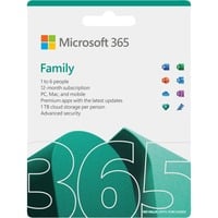 Microsoft Office 365 Family software Engels, 1 jaar