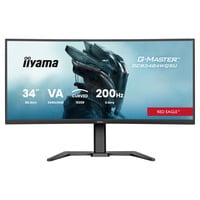 iiyama G-Master Red Eagle GCB3484WQSU-B2 34" Curved UltraWide gaming monitor Zwart, HDMI, DisplayPort, USB, Audio, AMD Free-Sync, Dual Mode