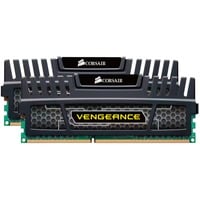 Corsair 8 GB DDR3-1600 Kit werkgeheugen Zwart, CMZ8GX3M2A1600C9, Vengeance Black, XMP, Lite retail