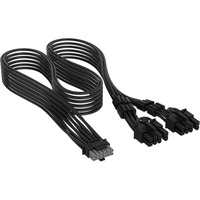 Corsair PCIe 12V-2x6 to 2x 8-pin (6+2 split) kabel Zwart, 650 mm