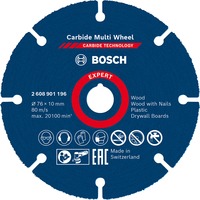 Bosch Carbide MW Doorslijpschijf 76x10mm 