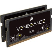 Corsair 64 GB DDR4-3200 Kit laptopgeheugen Zwart, CMSX64GX4M2A3200C22, Vengeance