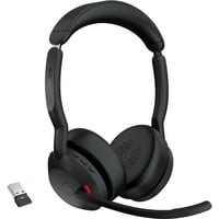 Jabra JBR Evolve2 55 MS Stereo Link380a on-ear headset Zwart