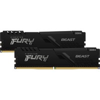 Kingston FURY 32 GB DDR4-3600 (2x 16 GB) Kit werkgeheugen Zwart, KF436C18BBK2/32, Beast, XMP 2.0