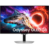 Samsung Odyssey OLED G8 G80SH 32" 4K Ultra HD gaming monitor Zilver, 1x DisplayPort, 2x HDMI, 1x USB-C, 2x USB-A, 240 Hz