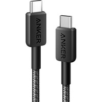 Anker 322 USB-C Braided kabel Zwart, 1.8 meter, 60 W