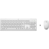 HP 230 draadloze muis- en toetsenbordcombo, desktopset Wit, BE Lay-out, 1600 dpi