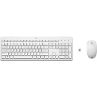 HP 230 draadloze muis- en toetsenbordcombo desktopset Wit, BE lay-out (AZERTY), 100%, 1600 dpi