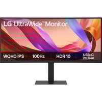 LG UltraWide 34U650A-B 34" curved gaming monitor Zwart, 2x HDMI, DisplayPort, 3x USB-A, USB-C, RJ-45