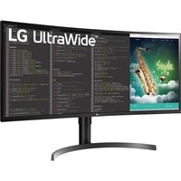 LG UltraWide 35WN75CP-B 35" curved monitor Zwart/zilver