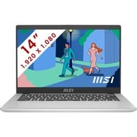 MSI Modern 14 (C7M-047BE) 14" laptop Zilver | Ryzen 5 7530U | Radeon Graphics | 8 GB | 512 GB SSD