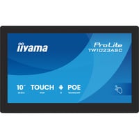 iiyama ProLite TW1023ASC-B3P 10.1" Public Display Zwart, Touch, mini HDMI, USB, LAN + PoE, Audio, Android 13