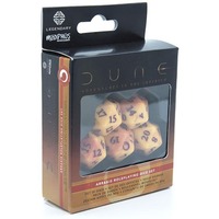 Asmodee Dune: RPG Dice set Arrakis Tabletop spel 5 stuks