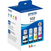 Epson Multipack Ecotank 102 inkt C13T03R640, Zwart, Cyaan, Magenta, Geel