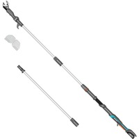 GARDENA Accu-telescooptakkenschaar HighCut 360/18V P4A Gebruiksklare set boomschaar Donkergrijs/turquoise, Incl. Oplader en Li-Ion-Accu 2,0Ah | POWER FOR ALL ALLIANCE