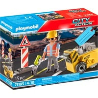 PLAYMOBIL City Action - Bouwvakker met randensnijder Constructiespeelgoed 71185