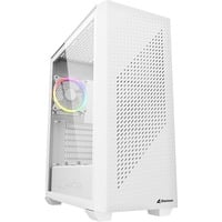 Sharkoon VS9 RGB White midi tower behuizing Wit | 2x USB-A | 1x USB-C | RGB | Tempered Glass