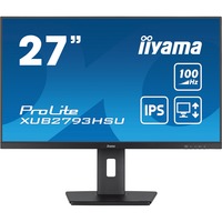 iiyama ProLite XUB2793HSU-B7 27" monitor Zwart (mat), 100 Hz, HDMI, DisplayPort, USB, Audio, Adaptive Sync