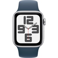 Apple Watch SE (2023) smartwatch Zilver/blauw, 40 mm, Sportbandje (S/M), Aluminium