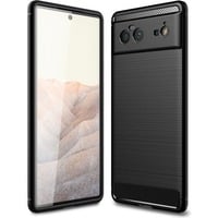 Google Pixel 6 Geborsteld TPU telefoonhoesje Zwart