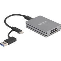 DeLOCK USB-C SD en CFexpress kaartlezer Grijs