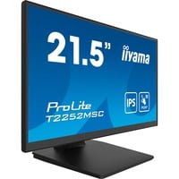 iiyama ProLite T2252MSC-B2 21.5" touchscreen monitor Zwart (mat), Touch, HDMI, DisplayPort, Audio, USB 3.0 