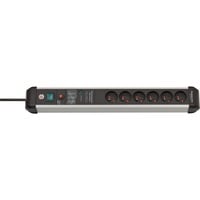 Brennenstuhl Premium-Protect-Line stekkerdoos stekkerdoos Zwart/zilver, Bulk