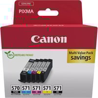 Canon Inkt - PGI-570BK / CLI-571 BK/C/M/Y Multipack Pigmentzwart, zwart, cyaan, magenta, geel