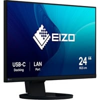 EIZO FlexScan EV2490-BK 24" monitor Zwart, HDMI, DisplayPort, 3x USB-A 3.2 (5 Gbit/s), USB-B, 2x USB-C