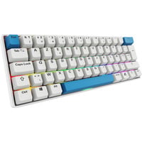 Sharkoon SKILLER SGK50 S4 Gen2 PBT RGB mechanisch gaming toetsenbord Wit, BE lay-out (AZERTY), Gateron G Pro 3.0 Yellow, 60%, Hot-swappable