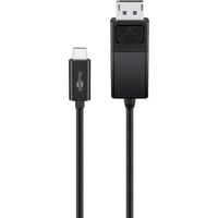 goobay USB-C naar DisplayPort adapterkabel Zwart, 1,2 meter