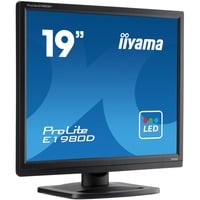 iiyama ProLite E1980D-B1 19" monitor Zwart, VGA, DVI
