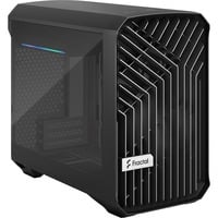 Fractal Design Torrent Nano Black TG Dark Tint midi tower behuizing Zwart | 2x USB-A | 1x USB-C | Tempered Glass