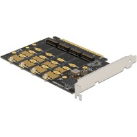 DeLOCK PCI Express x16 Card naar 4x internal NVMe M.2 Key M - Bifurcation controller 