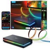 Govee AI Sync Box 2 led strip Zwart, 2,4GHz wifi, Bluetooth, voor 75 - 85 inch tv's