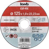 KWB Cut-Fix Doorslijpschijf, Extra Dun, Metaalbewerking 125mm 