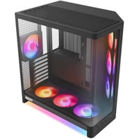 NZXT H6 RGB+ midi tower behuizing Zwart | 2x USB-A | 1x USB-C | RGB | Tempered Glass