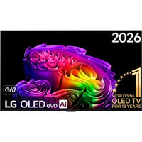 LG OLED evo AI G6 (OLED65G67LW) 65" Ultra HD OLED-tv Zwart, 4x HDMI, 3x USB, Optisch, Bluetooth, LAN, WLAN, CI+, HDR10, Dolby Vision