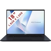 ASUS Vivobook 18 (M1807HA-S8022W) 18.4" laptop Donkerblauw | Ryzen 7 260 | Radeon Graphics | 32 GB | 1 TB SSD
