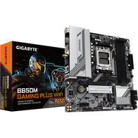 GIGABYTE B650M GAMING PLUS WIFI socket AM5 moederbord Zwart/zilver, RAID, 2,5Gb-LAN, WLAN, BT, Sound, µATX